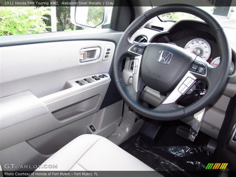 Alabaster Silver Metallic / Gray 2012 Honda Pilot Touring 4WD