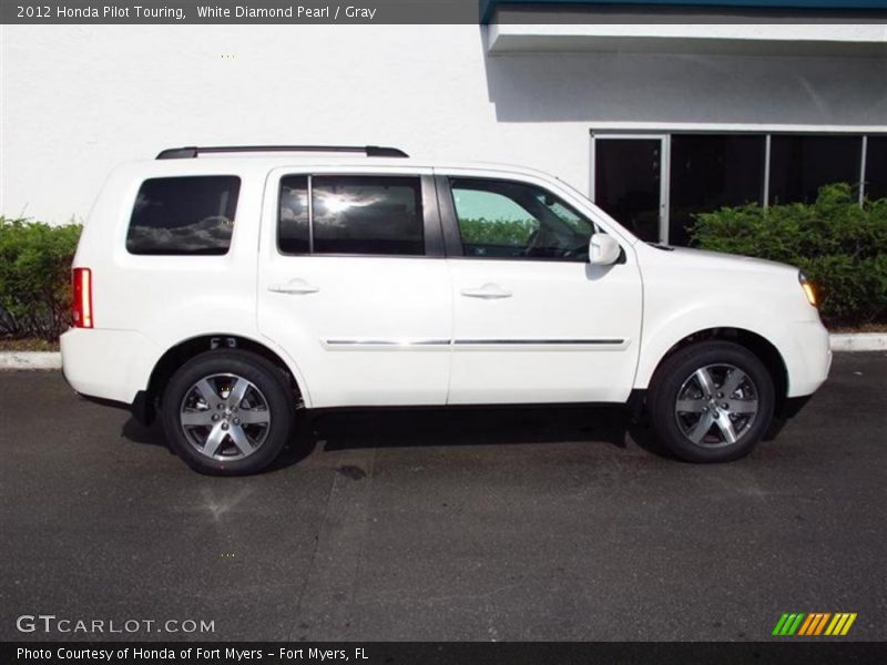 White Diamond Pearl / Gray 2012 Honda Pilot Touring