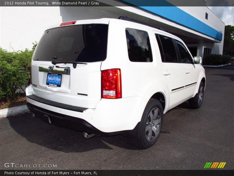 White Diamond Pearl / Gray 2012 Honda Pilot Touring