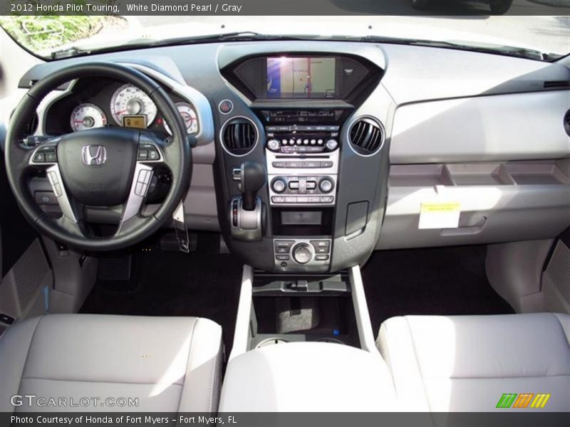 White Diamond Pearl / Gray 2012 Honda Pilot Touring