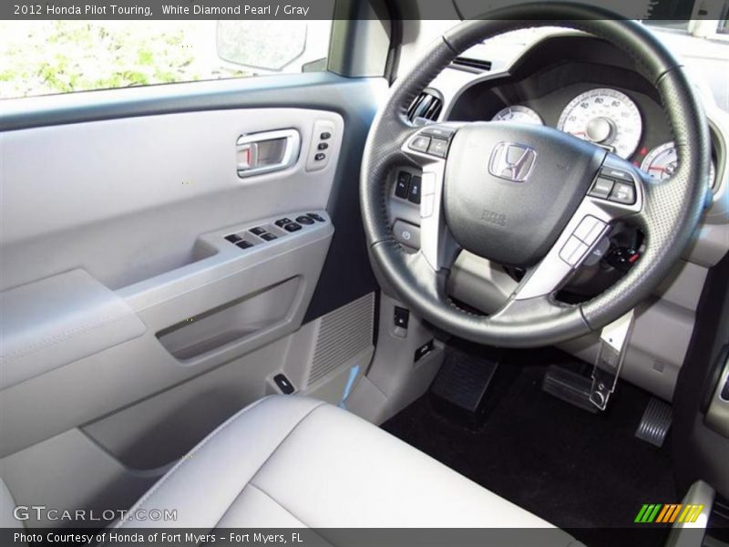 White Diamond Pearl / Gray 2012 Honda Pilot Touring