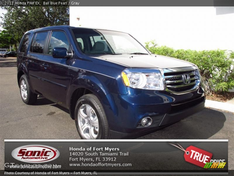 Bali Blue Pearl / Gray 2012 Honda Pilot EX