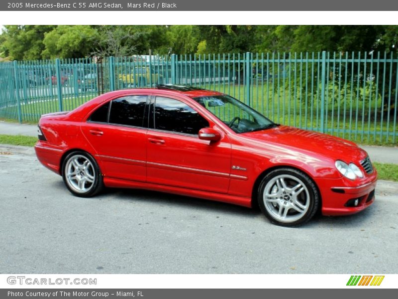 Mars Red / Black 2005 Mercedes-Benz C 55 AMG Sedan