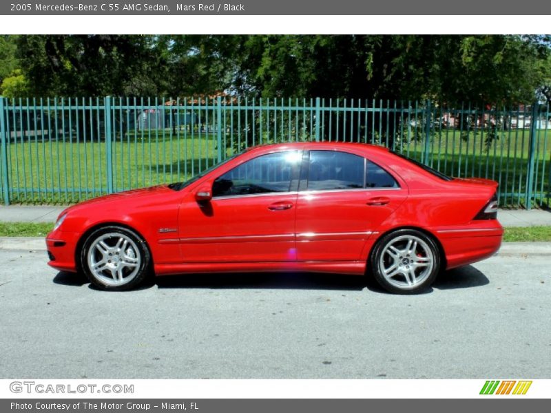 Mars Red / Black 2005 Mercedes-Benz C 55 AMG Sedan
