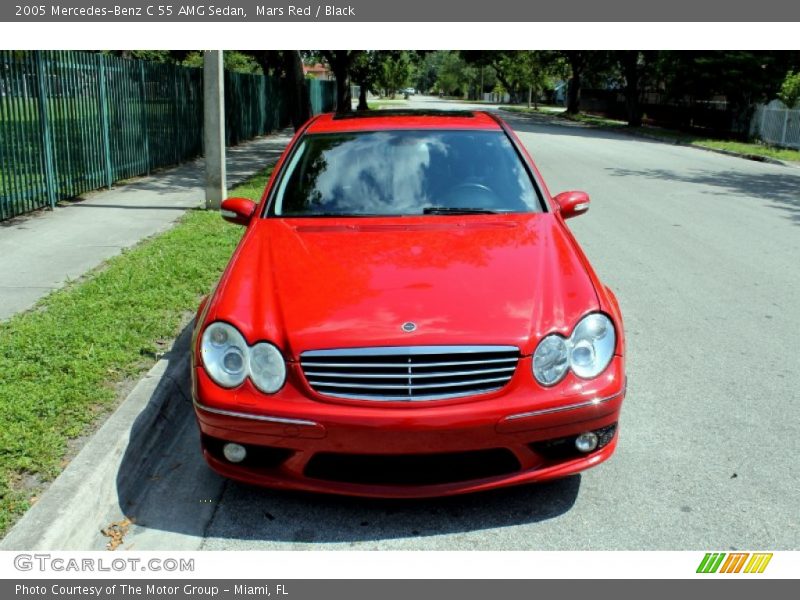 Mars Red / Black 2005 Mercedes-Benz C 55 AMG Sedan