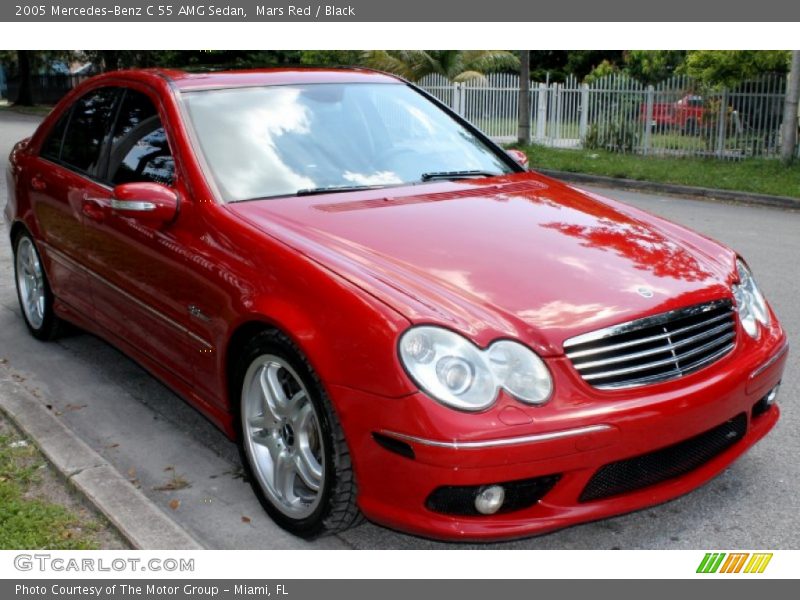 Mars Red / Black 2005 Mercedes-Benz C 55 AMG Sedan