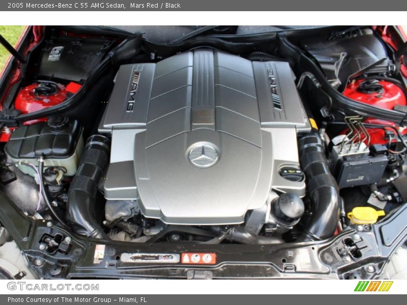 Mars Red / Black 2005 Mercedes-Benz C 55 AMG Sedan