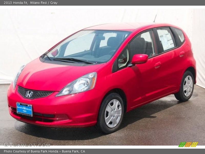 Milano Red / Gray 2013 Honda Fit