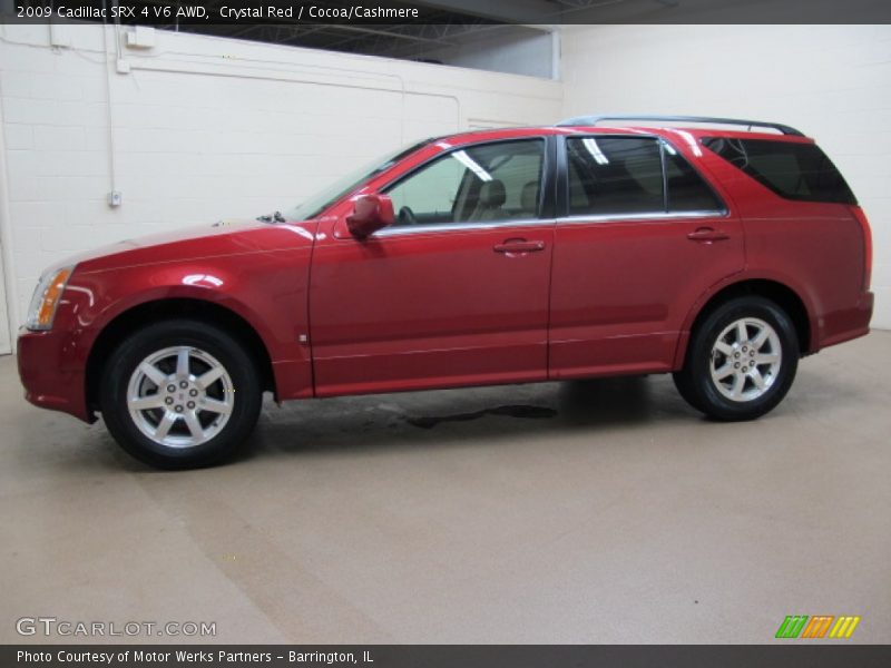 Crystal Red / Cocoa/Cashmere 2009 Cadillac SRX 4 V6 AWD