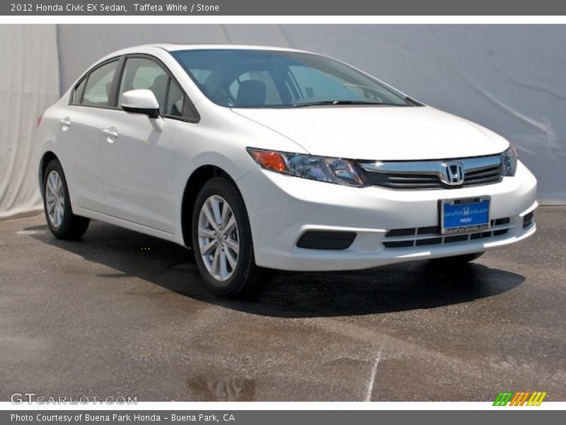 Taffeta White / Stone 2012 Honda Civic EX Sedan