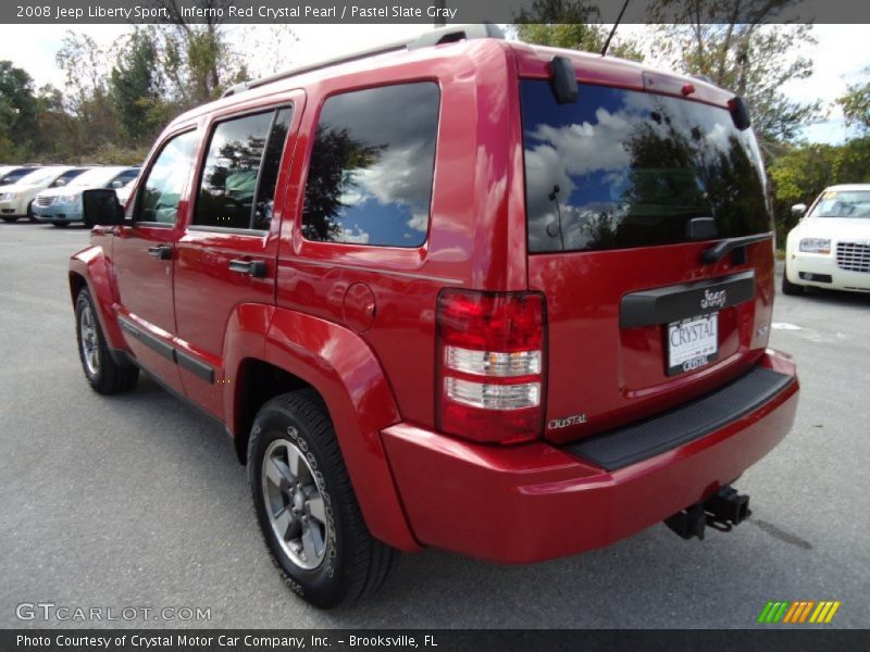 Inferno Red Crystal Pearl / Pastel Slate Gray 2008 Jeep Liberty Sport