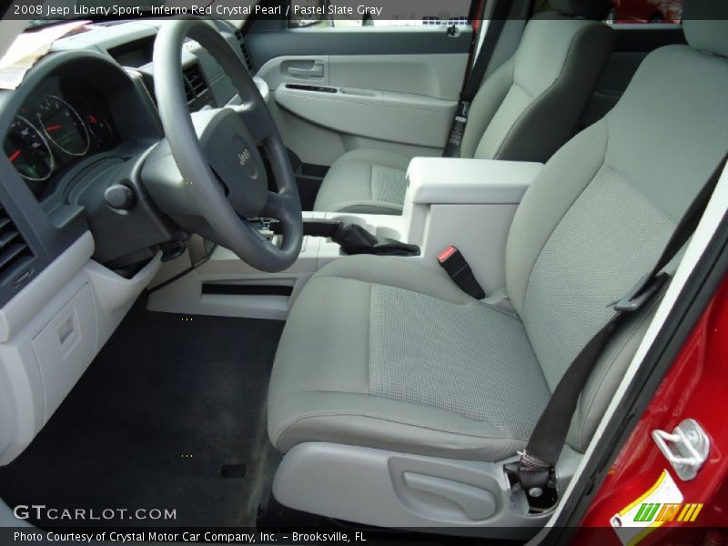 Inferno Red Crystal Pearl / Pastel Slate Gray 2008 Jeep Liberty Sport