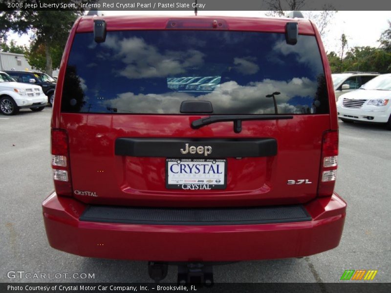 Inferno Red Crystal Pearl / Pastel Slate Gray 2008 Jeep Liberty Sport