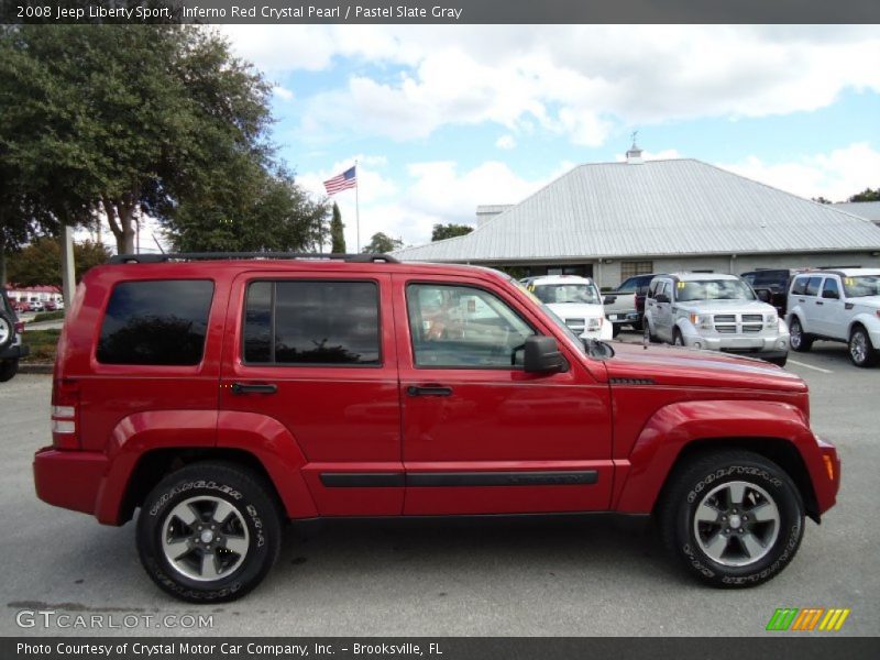 Inferno Red Crystal Pearl / Pastel Slate Gray 2008 Jeep Liberty Sport