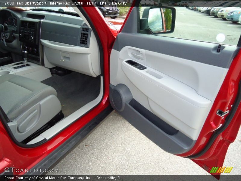 Inferno Red Crystal Pearl / Pastel Slate Gray 2008 Jeep Liberty Sport