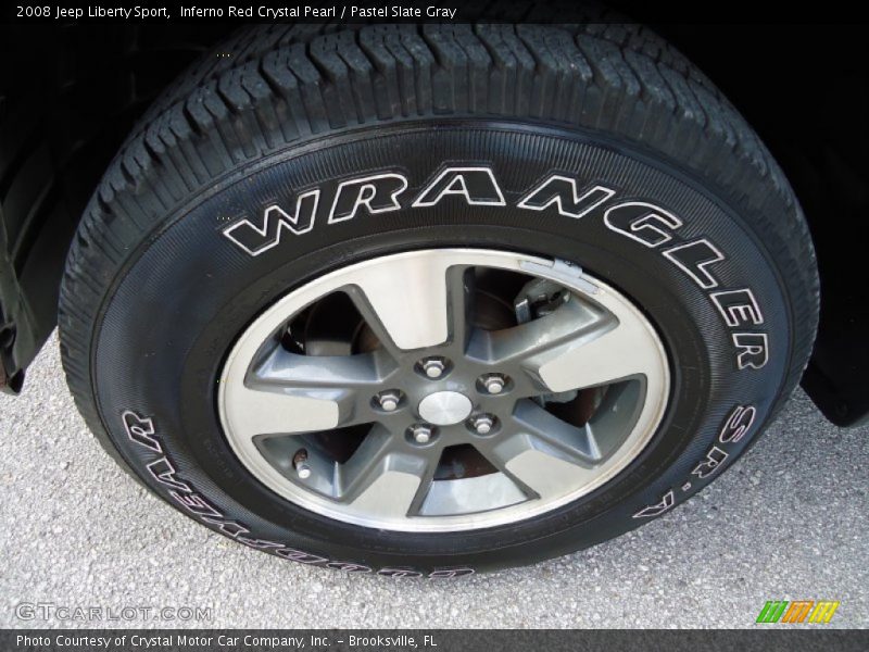 Inferno Red Crystal Pearl / Pastel Slate Gray 2008 Jeep Liberty Sport