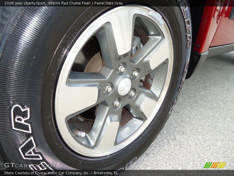 Inferno Red Crystal Pearl / Pastel Slate Gray 2008 Jeep Liberty Sport