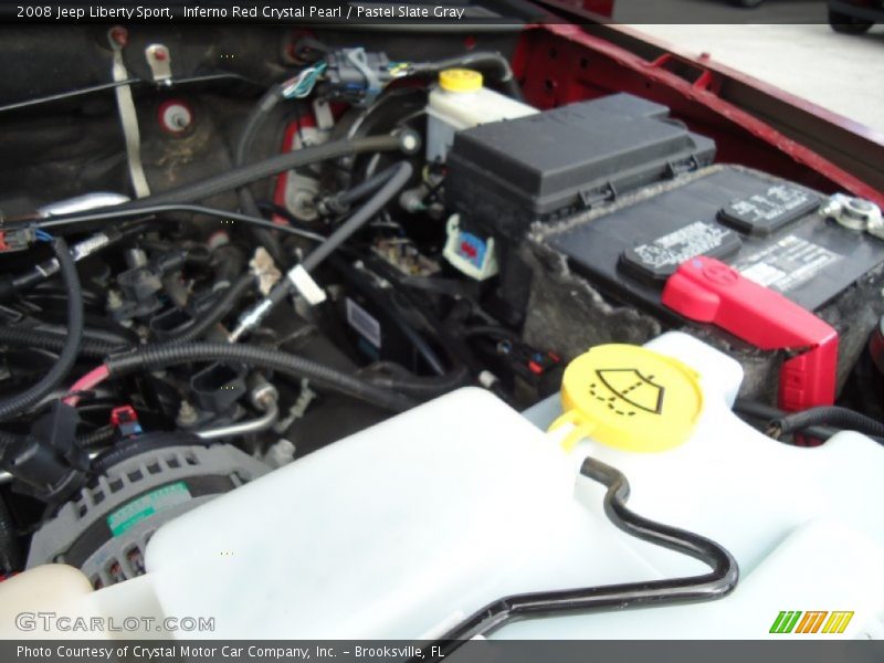 Inferno Red Crystal Pearl / Pastel Slate Gray 2008 Jeep Liberty Sport