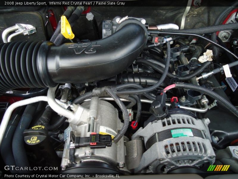 Inferno Red Crystal Pearl / Pastel Slate Gray 2008 Jeep Liberty Sport