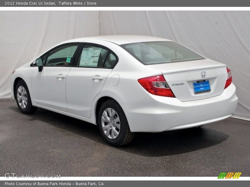 Taffeta White / Stone 2012 Honda Civic LX Sedan