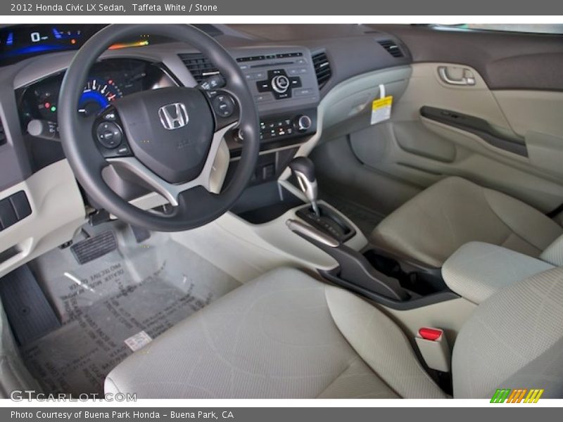 Taffeta White / Stone 2012 Honda Civic LX Sedan