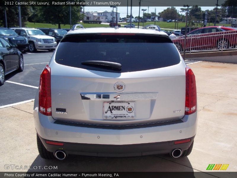 Radiant Silver Metallic / Titanium/Ebony 2012 Cadillac SRX Luxury