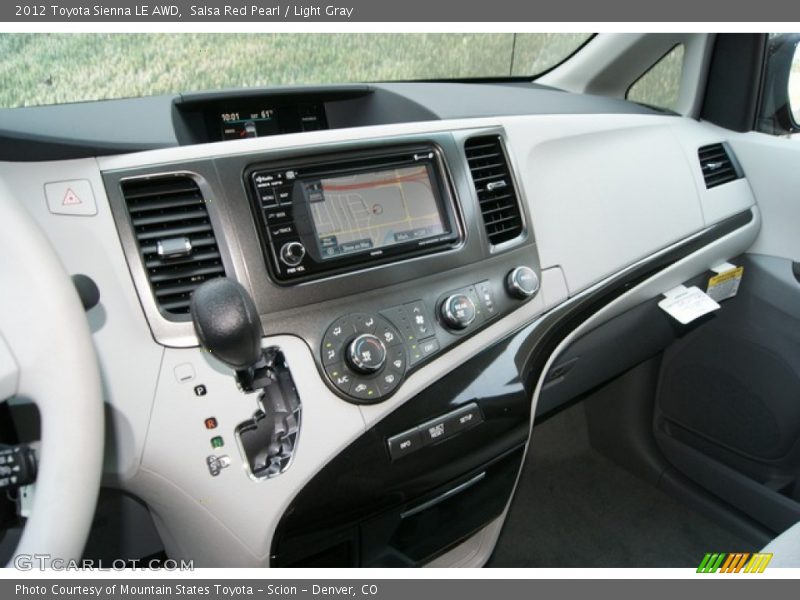 Salsa Red Pearl / Light Gray 2012 Toyota Sienna LE AWD