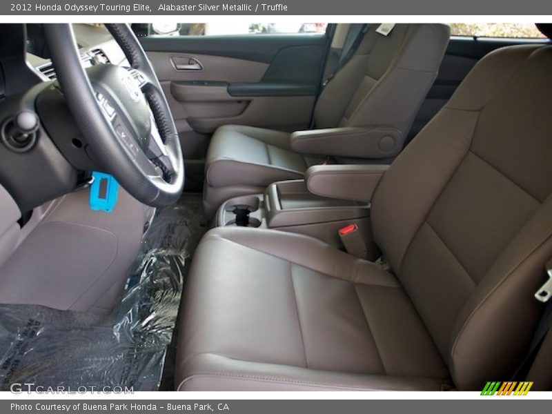 Front Seat of 2012 Odyssey Touring Elite