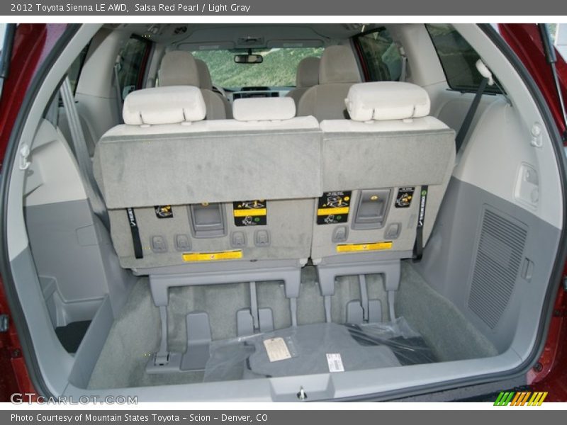 Salsa Red Pearl / Light Gray 2012 Toyota Sienna LE AWD
