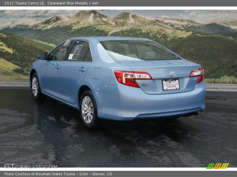 Clearwater Blue Metallic / Ash 2012 Toyota Camry LE