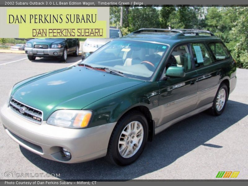 Timberline Green / Beige 2002 Subaru Outback 3.0 L.L.Bean Edition Wagon