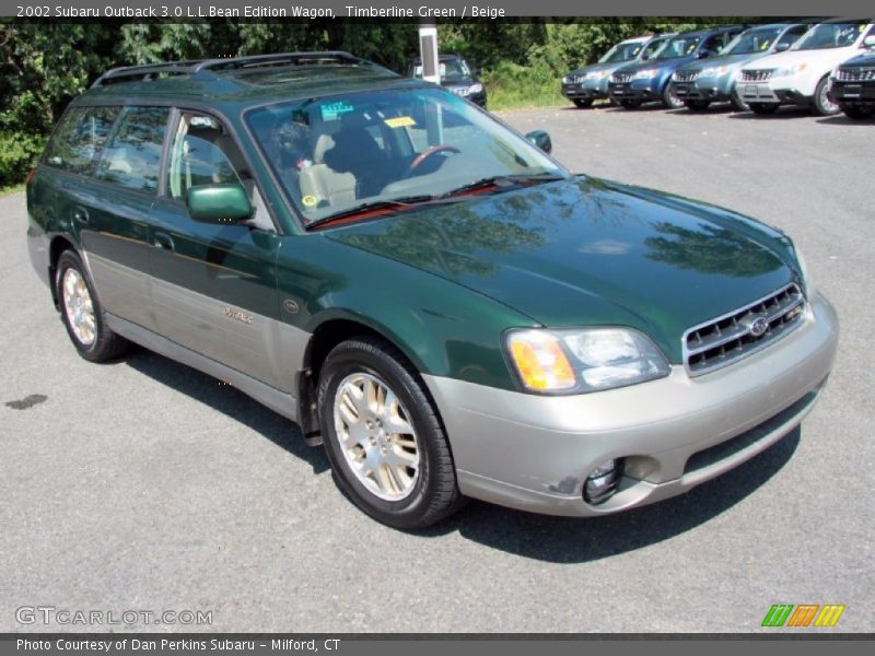 Timberline Green / Beige 2002 Subaru Outback 3.0 L.L.Bean Edition Wagon