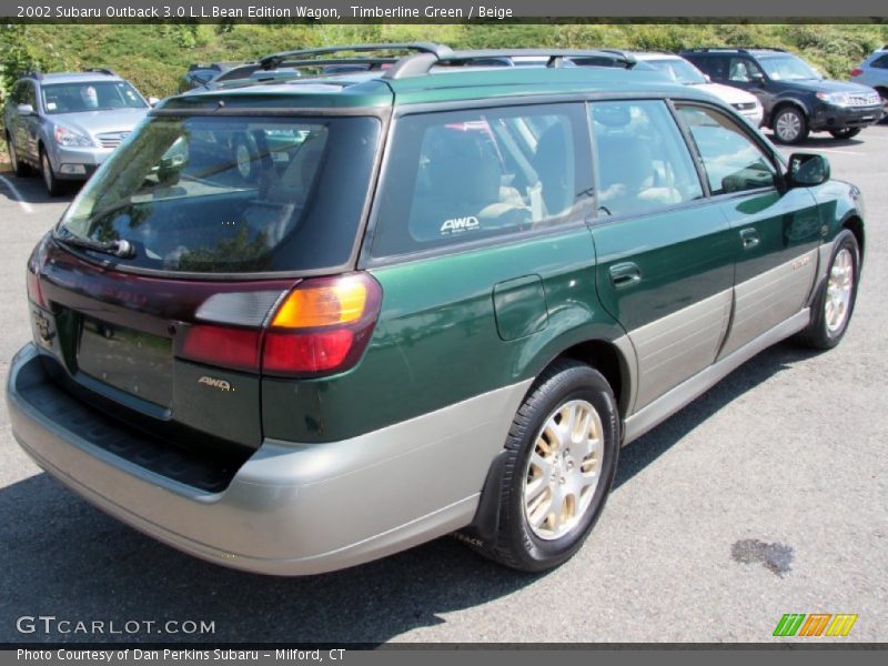 Timberline Green / Beige 2002 Subaru Outback 3.0 L.L.Bean Edition Wagon