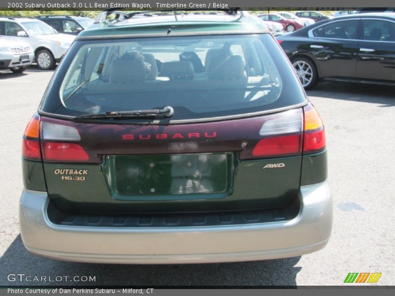 Timberline Green / Beige 2002 Subaru Outback 3.0 L.L.Bean Edition Wagon