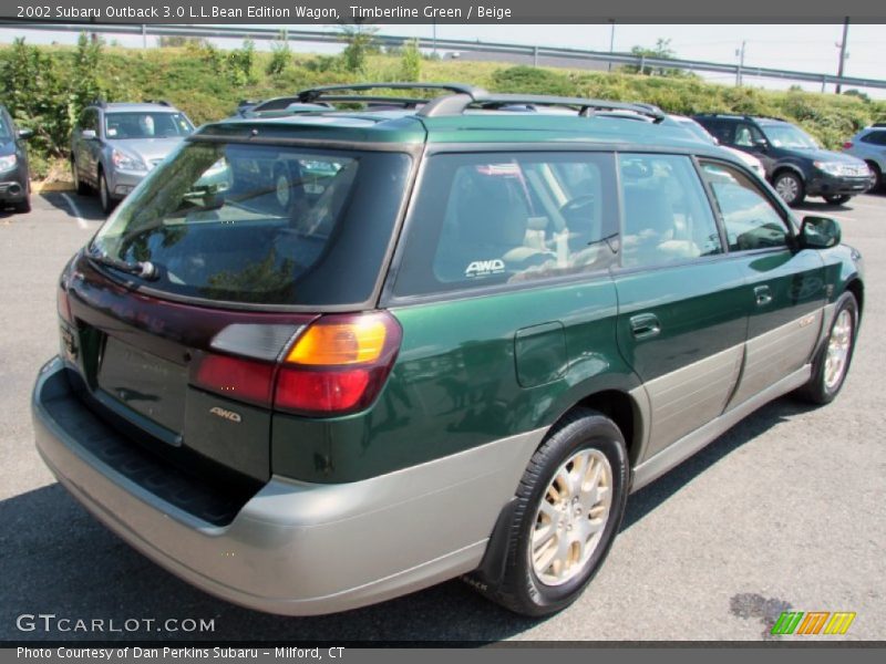 Timberline Green / Beige 2002 Subaru Outback 3.0 L.L.Bean Edition Wagon