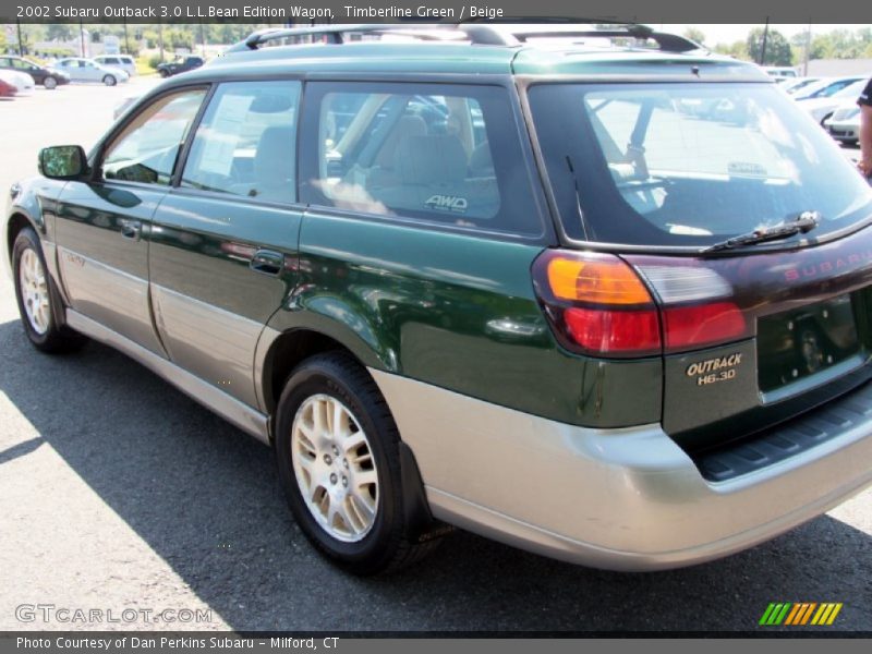 Timberline Green / Beige 2002 Subaru Outback 3.0 L.L.Bean Edition Wagon