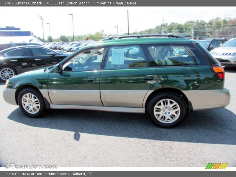 Timberline Green / Beige 2002 Subaru Outback 3.0 L.L.Bean Edition Wagon