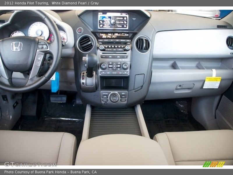 White Diamond Pearl / Gray 2012 Honda Pilot Touring