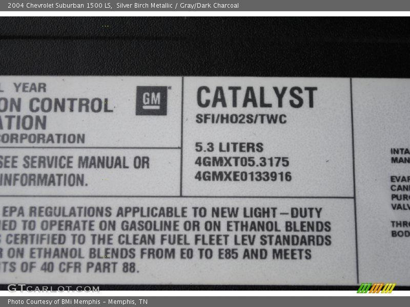 Silver Birch Metallic / Gray/Dark Charcoal 2004 Chevrolet Suburban 1500 LS