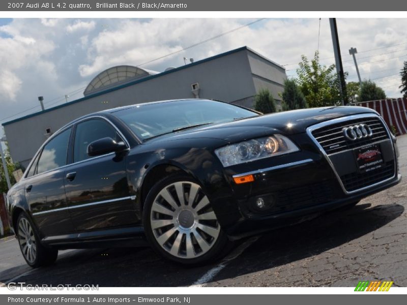 Brilliant Black / Black/Amaretto 2007 Audi A8 L 4.2 quattro