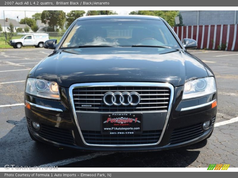 Brilliant Black / Black/Amaretto 2007 Audi A8 L 4.2 quattro