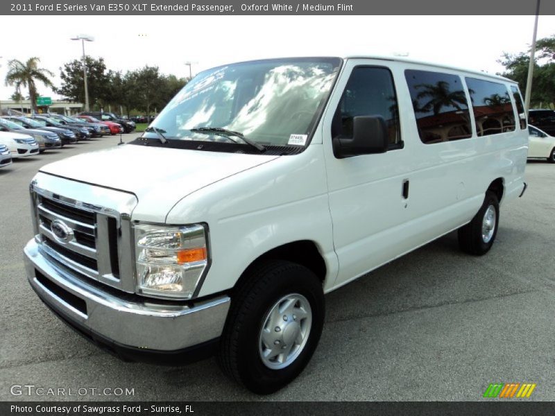 Oxford White / Medium Flint 2011 Ford E Series Van E350 XLT Extended Passenger