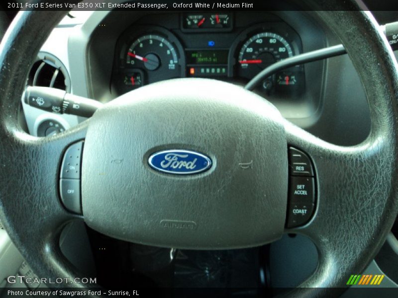 Oxford White / Medium Flint 2011 Ford E Series Van E350 XLT Extended Passenger
