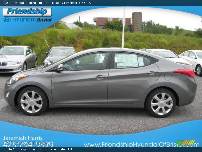 Harbor Gray Metallic / Gray 2013 Hyundai Elantra Limited
