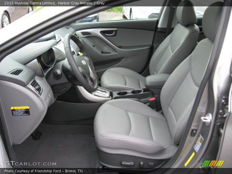 Harbor Gray Metallic / Gray 2013 Hyundai Elantra Limited