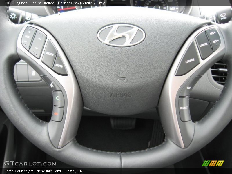 Harbor Gray Metallic / Gray 2013 Hyundai Elantra Limited