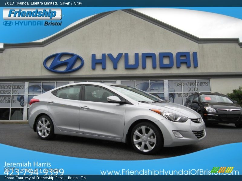 Silver / Gray 2013 Hyundai Elantra Limited