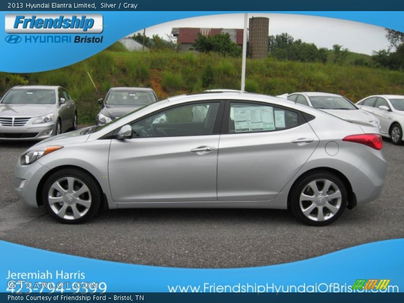 Silver / Gray 2013 Hyundai Elantra Limited