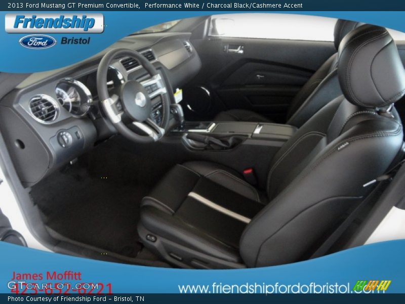 Performance White / Charcoal Black/Cashmere Accent 2013 Ford Mustang GT Premium Convertible