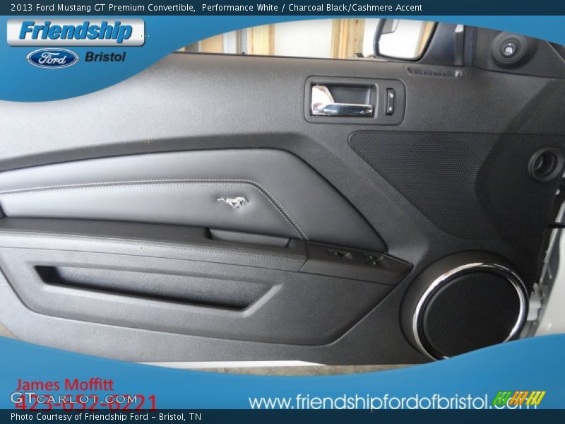 Performance White / Charcoal Black/Cashmere Accent 2013 Ford Mustang GT Premium Convertible